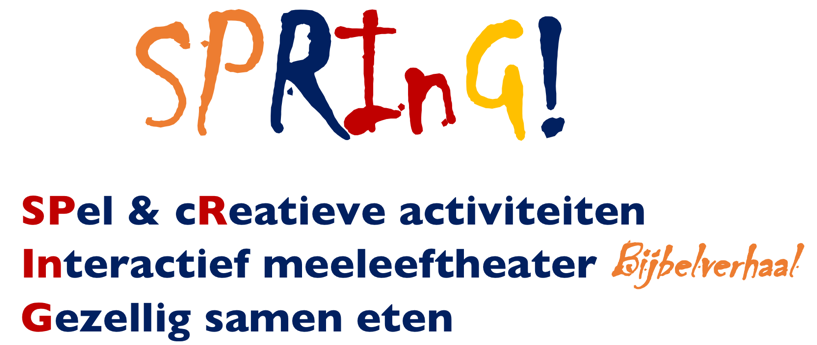 Logo van Spring! Spel & Creatieve activiteiten Interactief meeleeftheater Gezellig samen eten